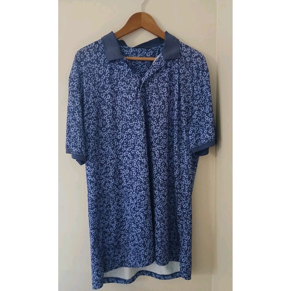 G/Fore Polo Shirt Size XL Danube Daisy Performance Golf Breathable Lightweight